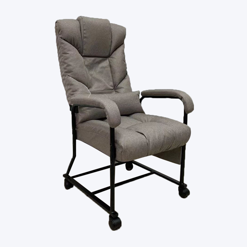 Sillón móvil reclinable plegable de acero con apoyo lumbar y ruedas universales FZ031-MD