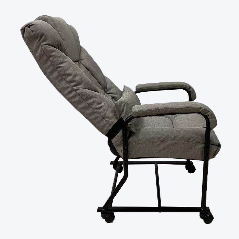 Sillón móvil reclinable plegable de acero con apoyo lumbar y ruedas universales FZ031-MD