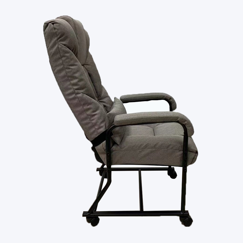 Sillón móvil reclinable plegable de acero con apoyo lumbar y ruedas universales FZ031-MD