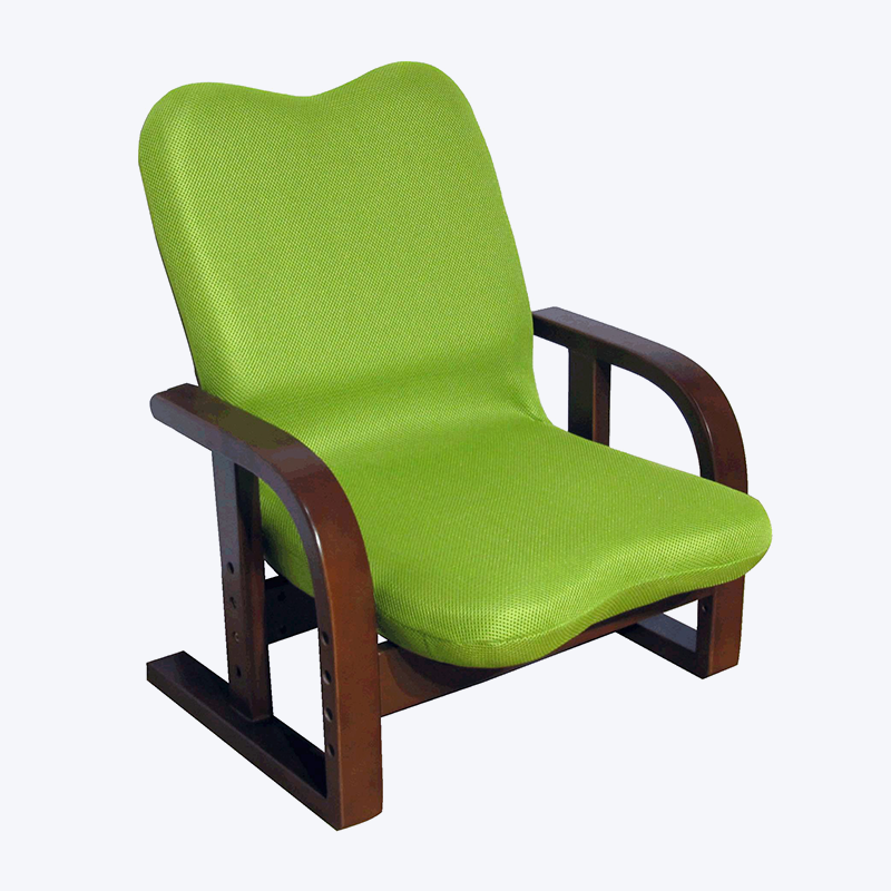 Sillón reclinable plegable de patas cortas color caramelo 258K