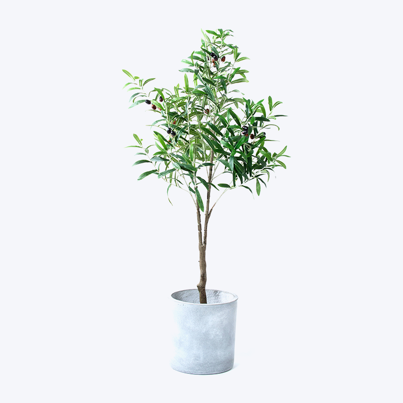 Planta verde artificial y maceta Olive-m